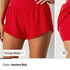 Red Athletic Shorts- sun chaser short 4.5”
